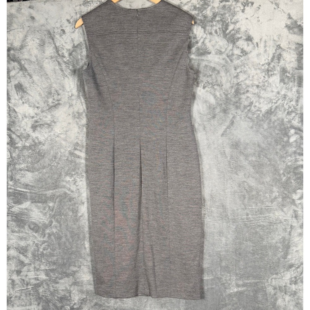Escada Womens Sheath Dress Size 12 Gray Wool Cashmere Career Business‎ Work - Picture 3 of 6